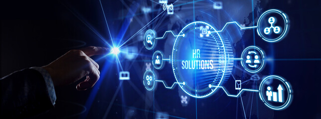 Obraz premium Business, Technology, Internet and network concept. HR Solutions.