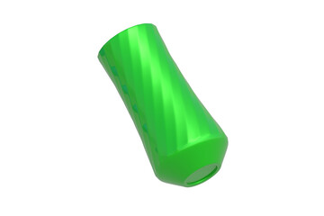 Single vase isolated on white background. Ceramic pot for flower. 3d render