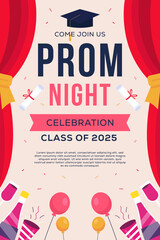 prom night celebration class of 2025 poster illustration © Slow Area