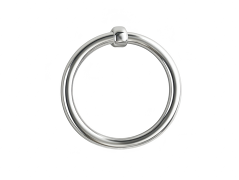 High-Quality Silver Circular Ring with Elegant Design Showcasing Modern Craftsmanship and Stunning Reflection for Jewelry or Decoration Purposes