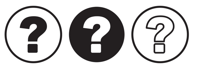 Question mark icon, Question mark sign and symbol vector Design . 