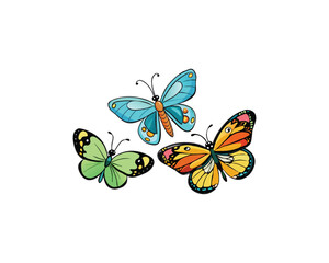 Colorful Butterfly Illustration for Kids