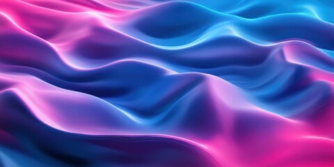Obraz premium Abstract Wave: A vibrant display of undulating waves in shades of purple and blue. The image creates a sense of fluidity, energy, and dynamic movement.