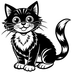 Cute Cat Vector Design: Adorable Feline Illustrations & Clipart