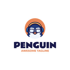 Penguin Simple Mascot Logo
