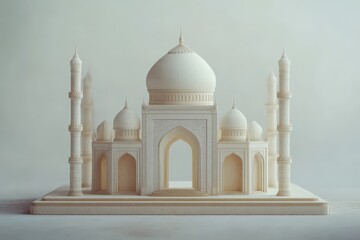 Fototapeta premium A beautiful miniature model of a large white building