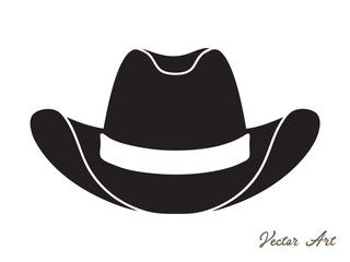 Cowboy Hat icon Vector illustration. Cowgirl Hat Silhouette. Cowboy Hat line art vector outline drawing Design