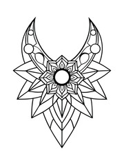 Neck renaissance ornament vector illustration