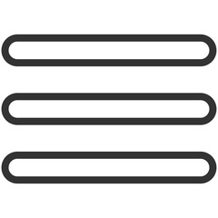 black outline menu icon