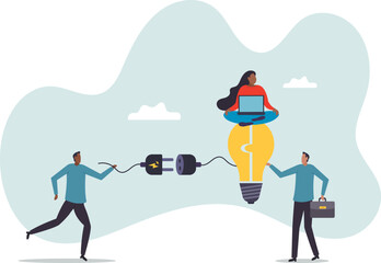 Company culture, teamwork or collaboration for success, colleague or employee engagement,character for design