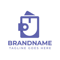 Letter U Wallet Logo, symbolizing financial security, savings, and innovation