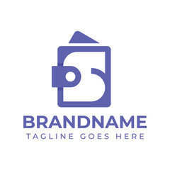 Letter S Wallet Logo, symbolizing financial security, savings, and innovation