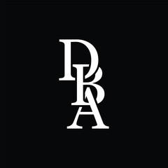 DBA letter logo concept isolated on white background. ABD Logo