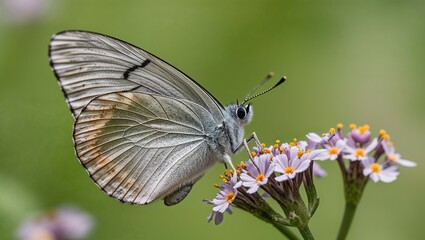 Obraz premium A vibrant butterfly rests gracefully on a beautiful flower.