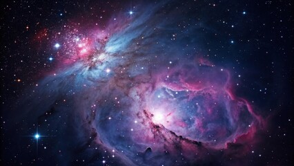 Obraz premium a colorful nebula, cosmic wonders that fill the vast expanse of space, a celestial scene ablaze with vibrant colors, stars and cosmic gas, a breathtaking sight for astronomy fans