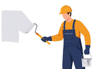 A Painter in Action: Professional House Painting Service and Home Renovation