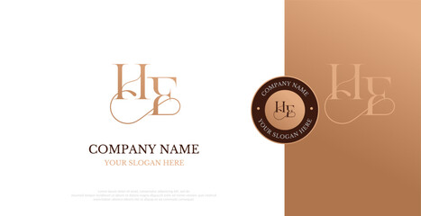 Initial HE Logo Design Vector 