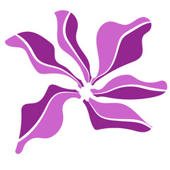 Eco icon lilac flower flat