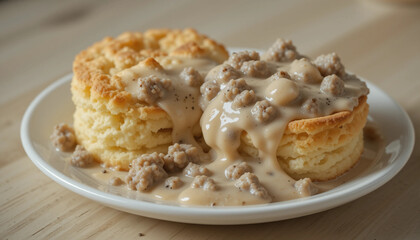 Classic Southern Biscuits and Gravy &ndash; Fluffy Buttermilk Biscuits with Creamy Sausage Gravy