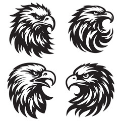 Eagle Head Silhouette Logo vector Illustration