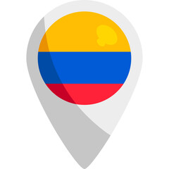 Colombia - icon - flat - illustration