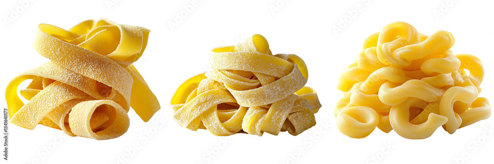 Aufkleber Raw macaroni pasta on a transparent background was generated as an image using Generative Ai