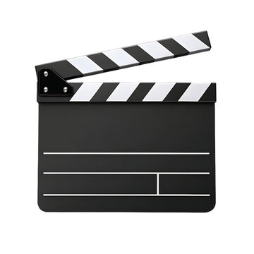Classic movie clapperboard. Filmmaking, cinema, production.