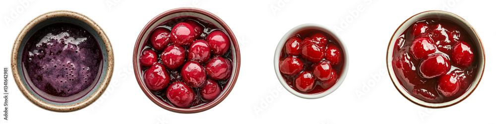 Poster isolated on a transparent background is delicious strawberry jam, an image generated by generative a
