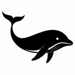 Black Whale Outline Illustration