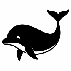 Black Whale Outline Illustration