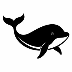 Black Whale Outline Illustration