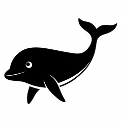 Black Whale Outline Illustration