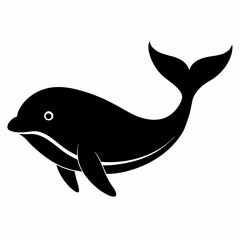 Black Whale Outline Illustration