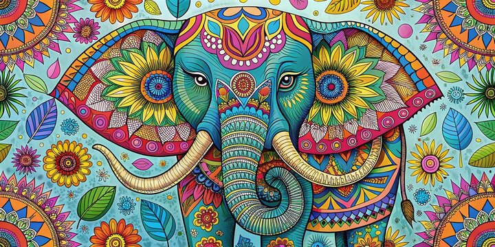 Relaxing Elephant Coloring Page: 45 Intricate Designs for Adults & Kids