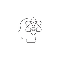 Single outline icons related to quantum computing and artificial intelligence. Linear icon collection. Editable strokes. Vector illustration