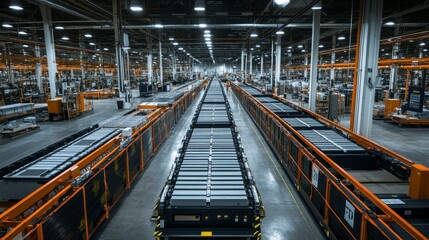 Exploring electric vehicle battery storage warehouse gigapixel image industrial environment aerial view innovation insights