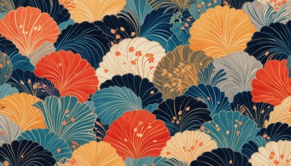 Colorful nature patterns conceptual artwork