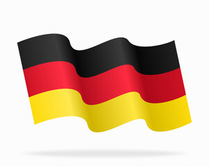 Naklejka premium German flag wavy background layout. Vector illustration.