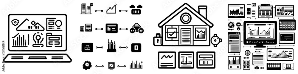 Poster data analytics dashboard showcasing various metrics and statistics for business insights