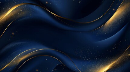 Celebrating excellence luxurious blue and gold award ceremony grand hall digital imagery elegant ambiance high-resolution presentation