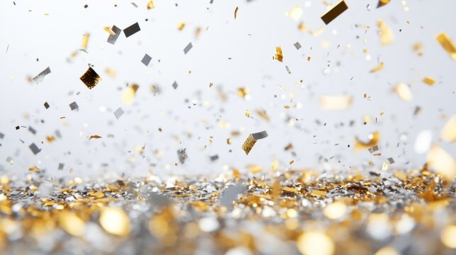 Celebratory event confetti background luxury party setting high-resolution visuals glamorous atmosphere artistic concept of elegance