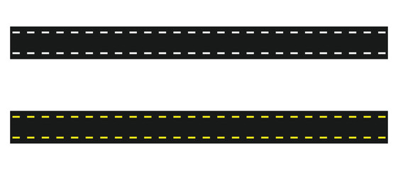 highway street road icon set. road icon on white background.