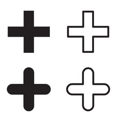 Plus Icon vector illustration. Add plus sign and symbol .More icon. Set of plus icons.  