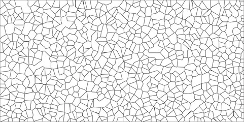 Black & white broken quartz stained glass background. Diamond shape polygonal texture. Rough, irregular texture composed of monochrome geometric elements. Geometric retro tiles pattern.