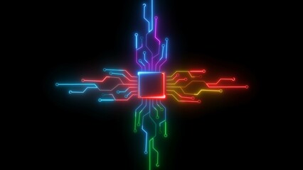 Computer Processors CPU Technology. Circuit Board. 