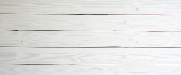 Naklejka premium Clean whitewashed pine wood plank texture background, horizontal, weathered