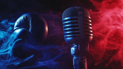 Engaging boxing discussion virtual studio podcast episode modern environment professional viewpoint boxing insights