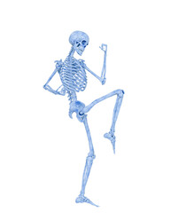 skeleton is celebrating
