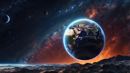 A breathtaking view of Earth from space,