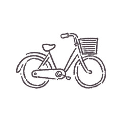 Fototapeta premium Bicycle Sketch with Basket